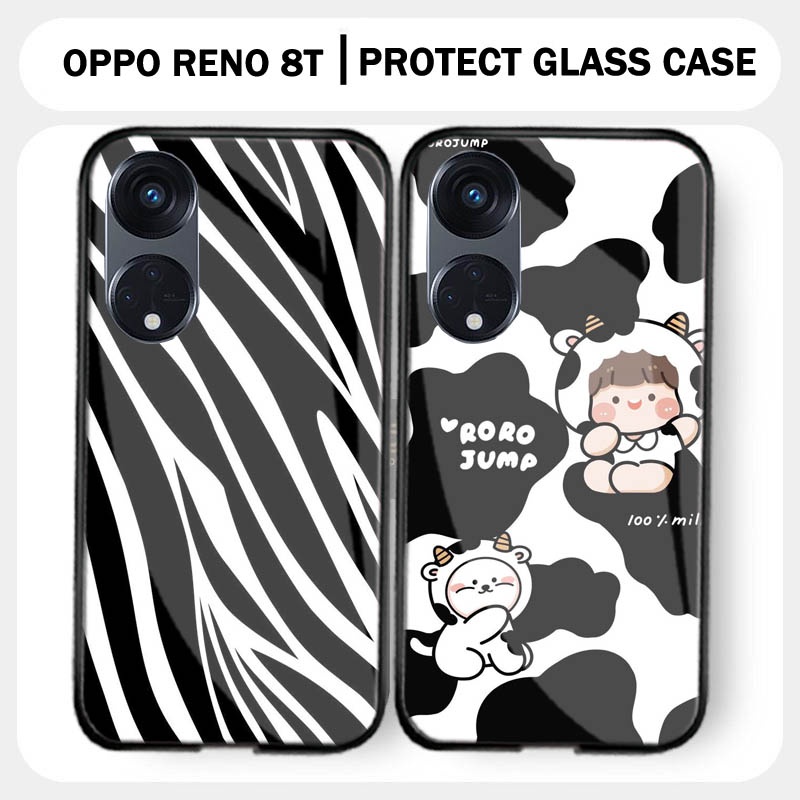 Softcase Glass Kaca Oppo Reno 8T Terbaru [M173] Casing Hp Oppo Reno 8T - Case HP Oppo Reno 8T - Peli