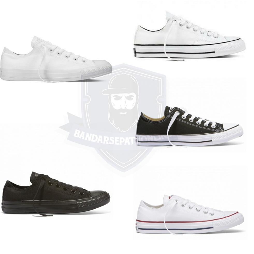 HARGA TERMURAAH [ ORIGINAL] SEPATU ALLSTAR ALL STAR FULL HITAM PUTIH POLOS BLACK WHITE PREMIUM VIETN