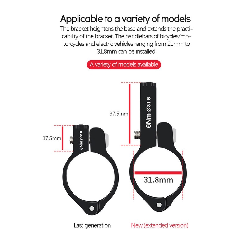 GUB P10 Holder Rak Sepeda Ponsel Pemegang Paduan Aluminium Peralatan Berkuda Sepeda Listrik Umum Sepeda Motor Braket Navigasi