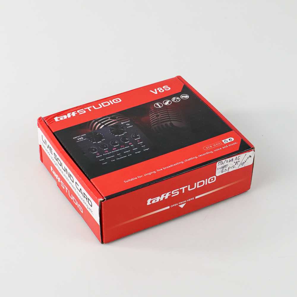 Soundcard Microphone Mixer Bluetooth Audio USB External Live Broadcast V8S TaffSTUDIO