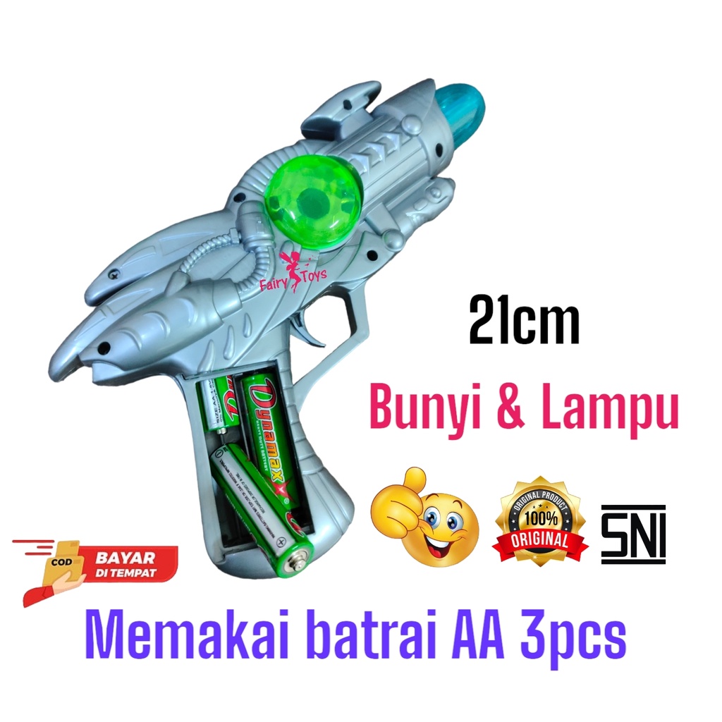 Mainan Pistol Robot Elektrik ZHY87 Bunyi dan Lampu