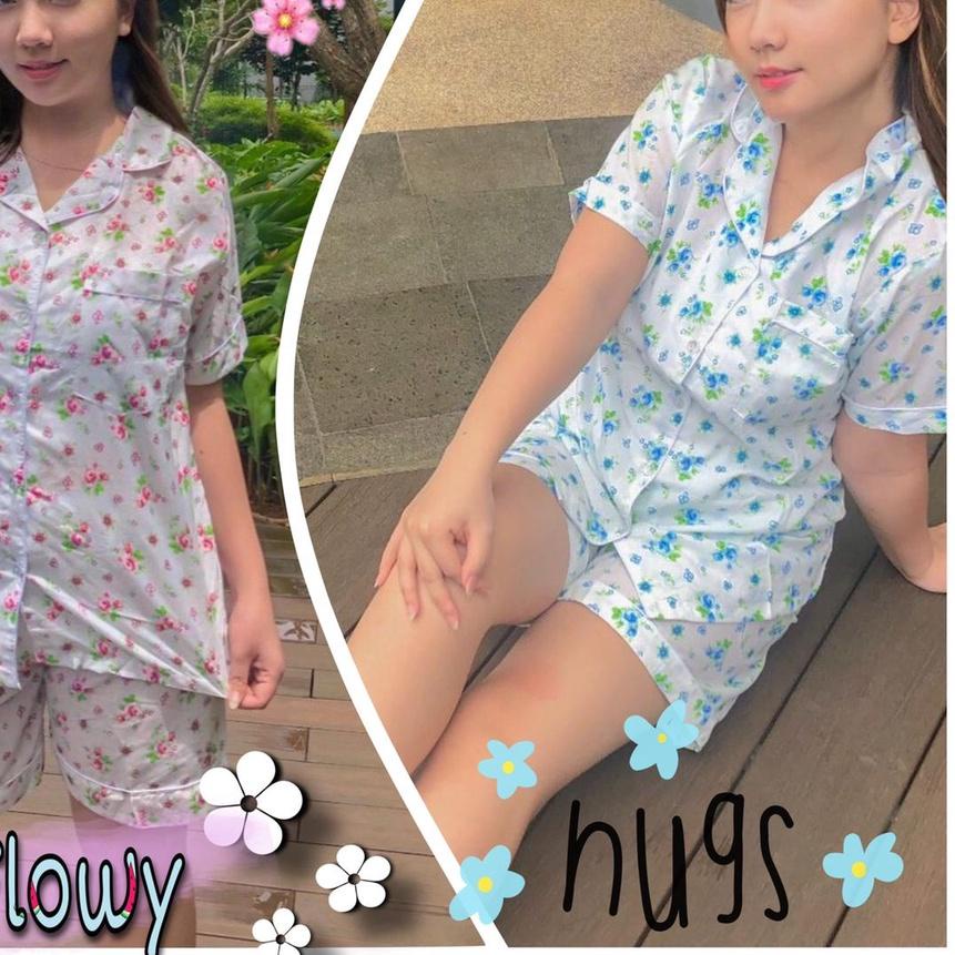 ✪ Damai fashion - piyama tidur KATUN CELANA PENDEK motif - konveksi ☋
