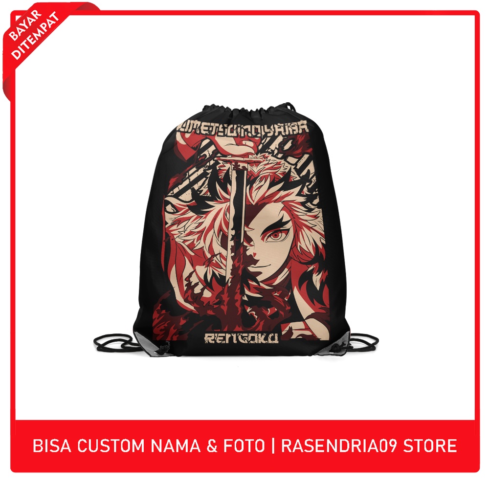 String Bag / Tas Serut Fullprint Karakter Anime Demon Slayer - Kyojuro Rengoku Terbaru