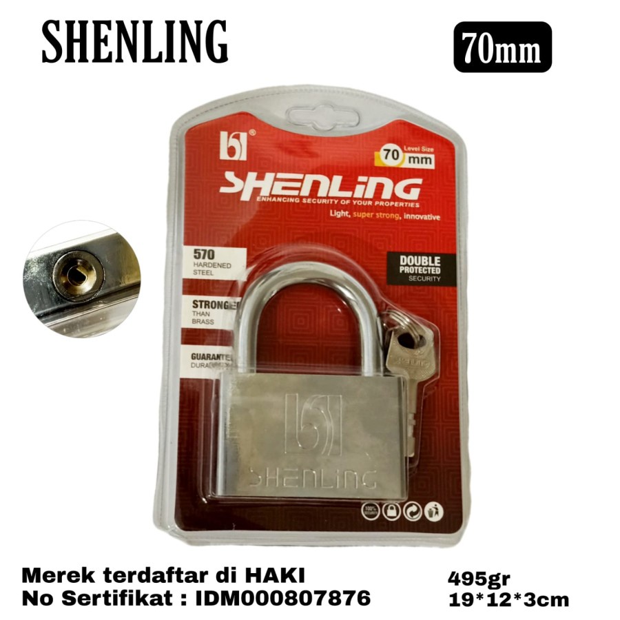 Gembok SHENLING 70mm Murah Anti Maling