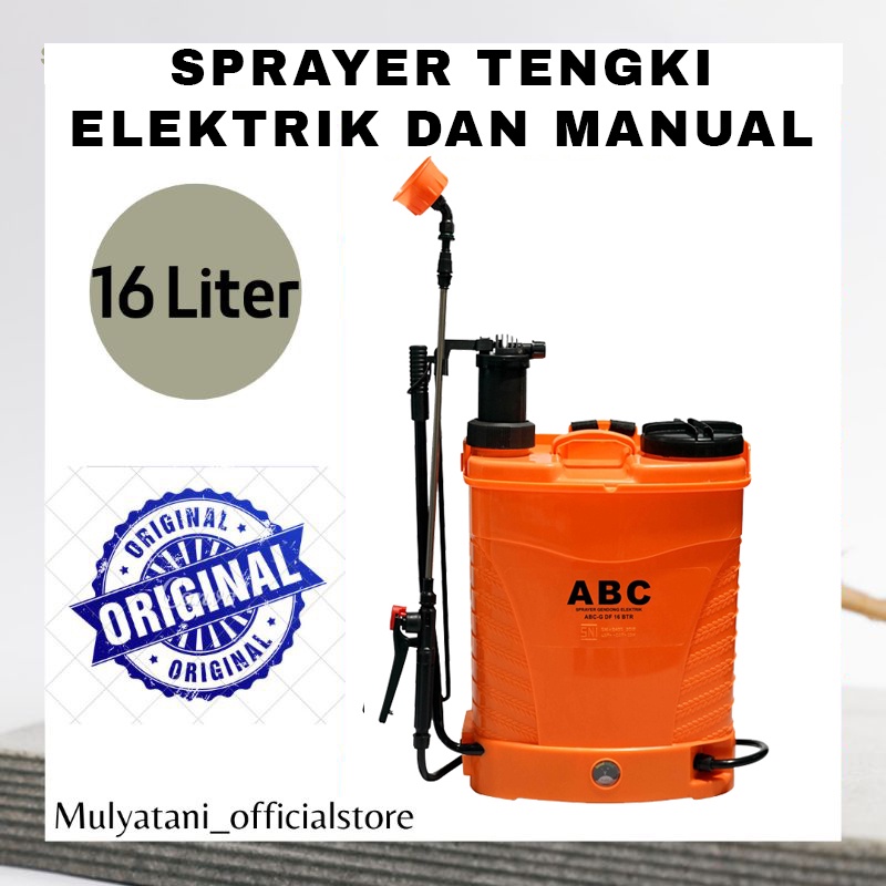 Tengki Tangki Sprayer Tangki Tangki Alat Semprot Manual dan  Elektrik Elektric ABC Kapasitas 16L Lit