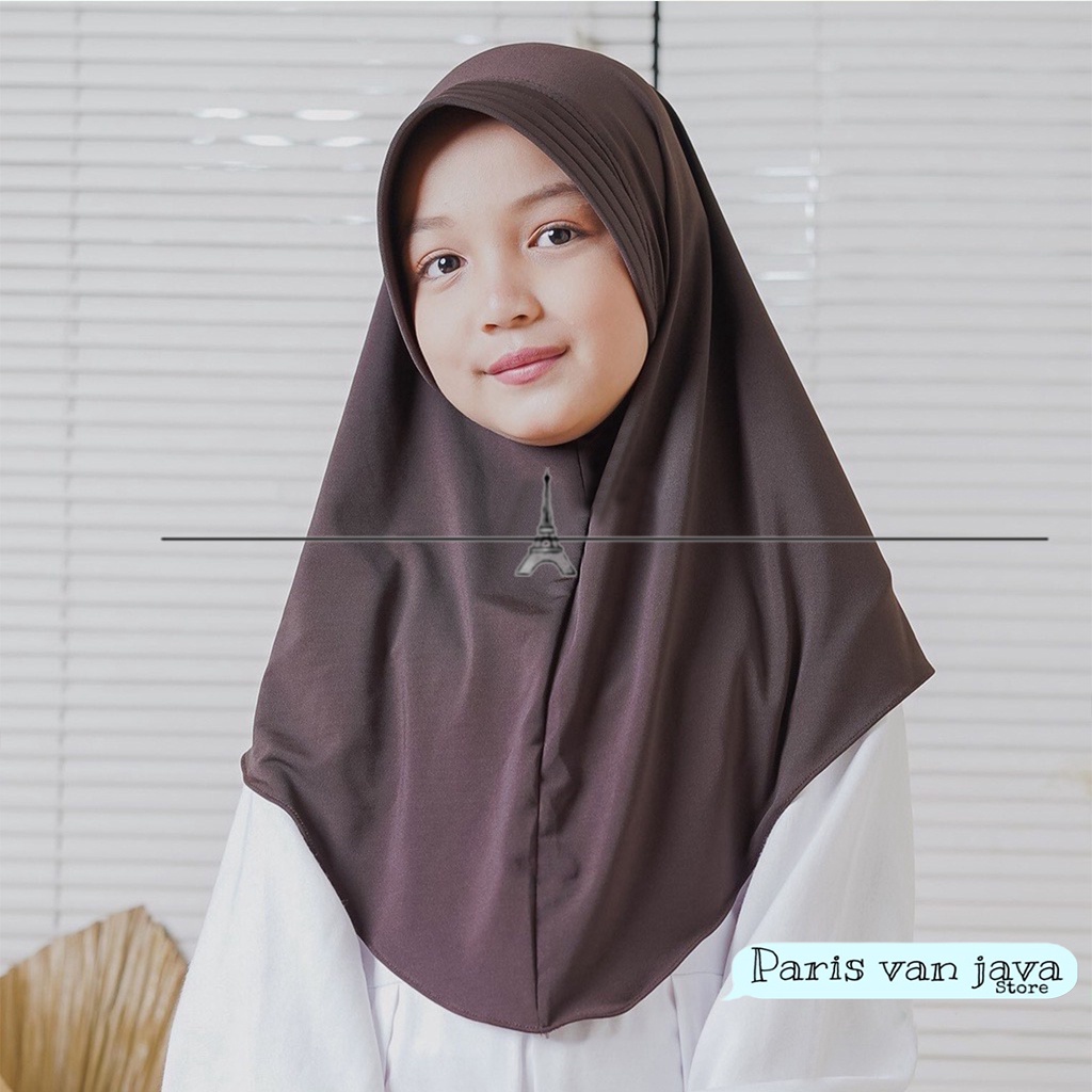 Bergo Hamidah Instan Sekolah Jersey Umur 7 - 13 Tahun | Hijab Jilbab Instan Bergo Hamidah Anak Sekolah