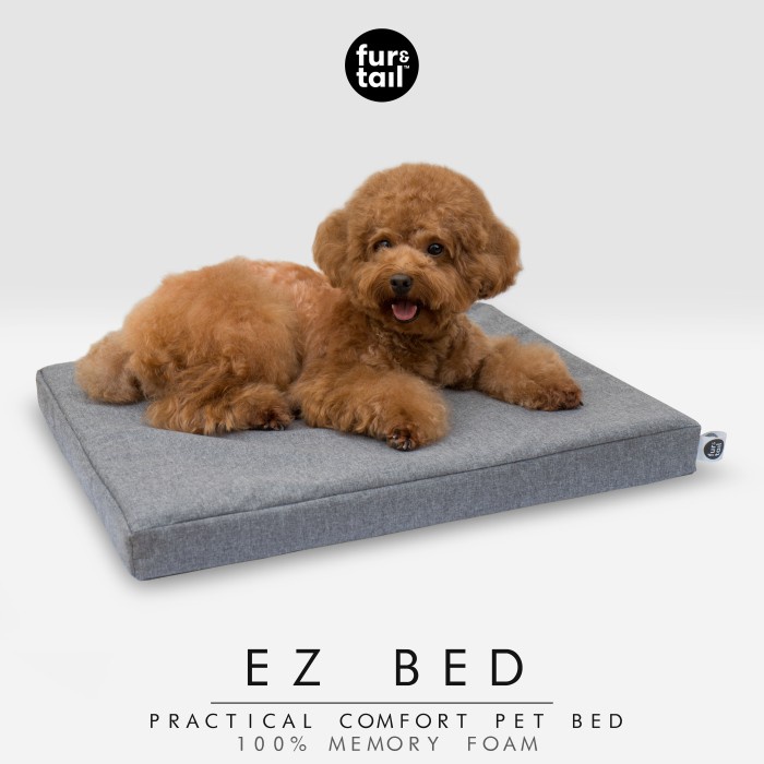 Ker Fur&Tail Ez Bed Dog Travel Memory Foam Pet Bed Bantal Anjing