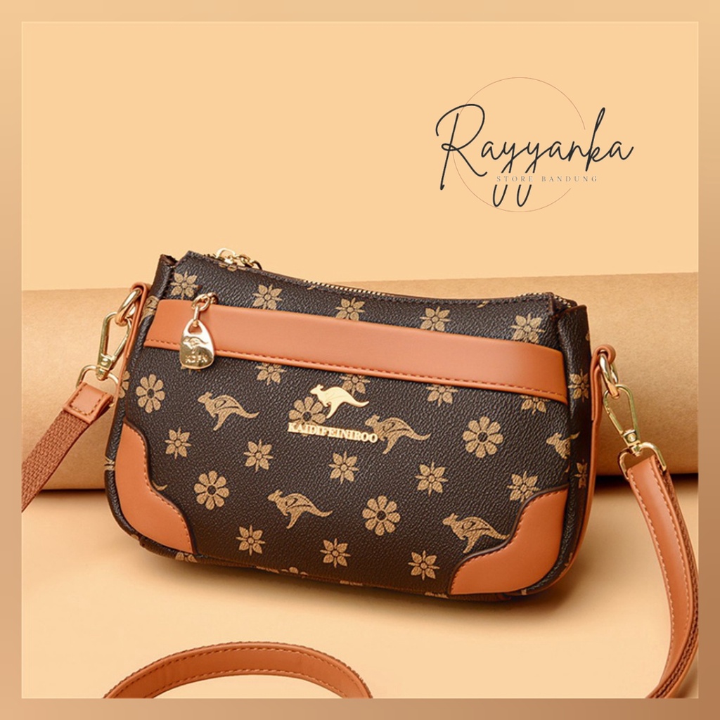 Tas Shoulder Bags Tas Selempang Wanita Motif Korean St Kulit Sintetis Premium