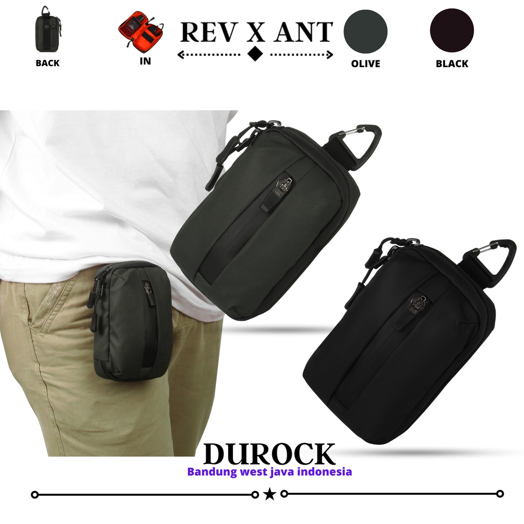 REV X ANT - Tas Sabuk tactical - tas pinggang mini - Wallet Bag DUROCK Tactical Organizer