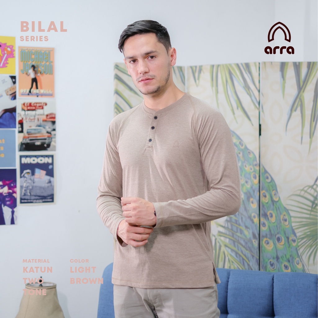 Baju Koko Kurta Pria Dewasa Lengan Panjang Arra Bilal