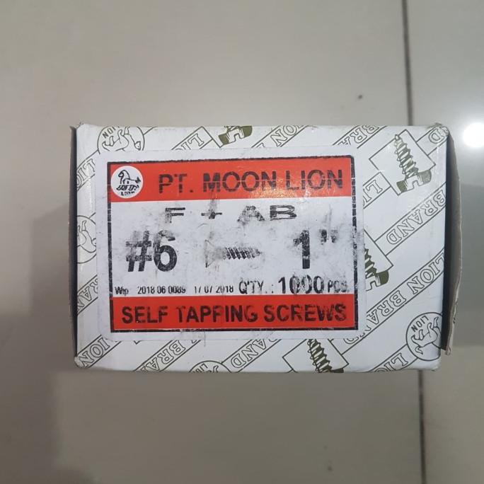 (1000 PCS) #6 x 1 " inch MOON LION Screw Sekrup Skrup Kayu / 1 DUS
