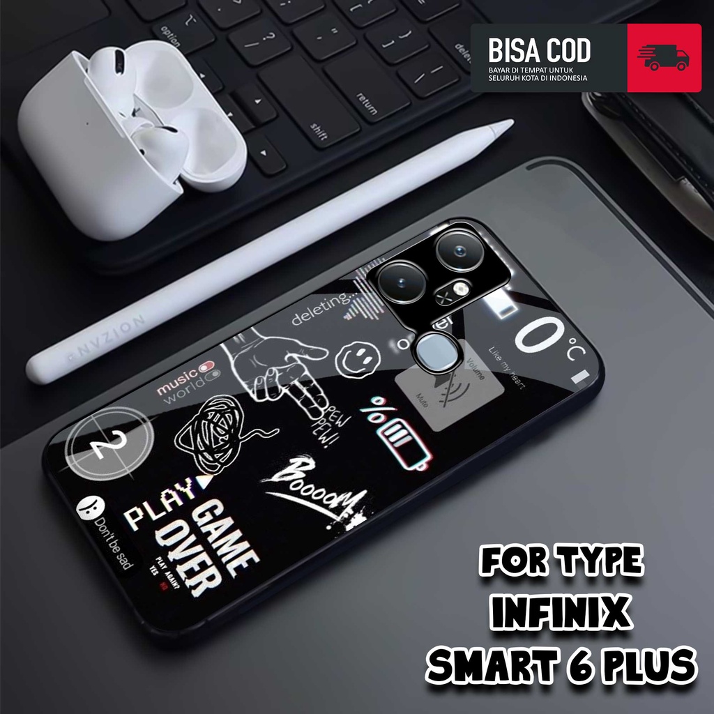 Case INFINIX SMART 6 PLUS - Casing INFINIX SMART 6 PLUS - MOTIF NASA TICKET - Hardcase Premium Gloss