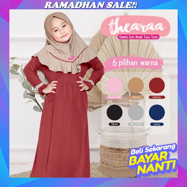 [Art. ] Gamis Anak Cantik & Soleha 2-12 Tahun Gambar Karakter Sablon Bahan Voxy Melar Balita Batita 