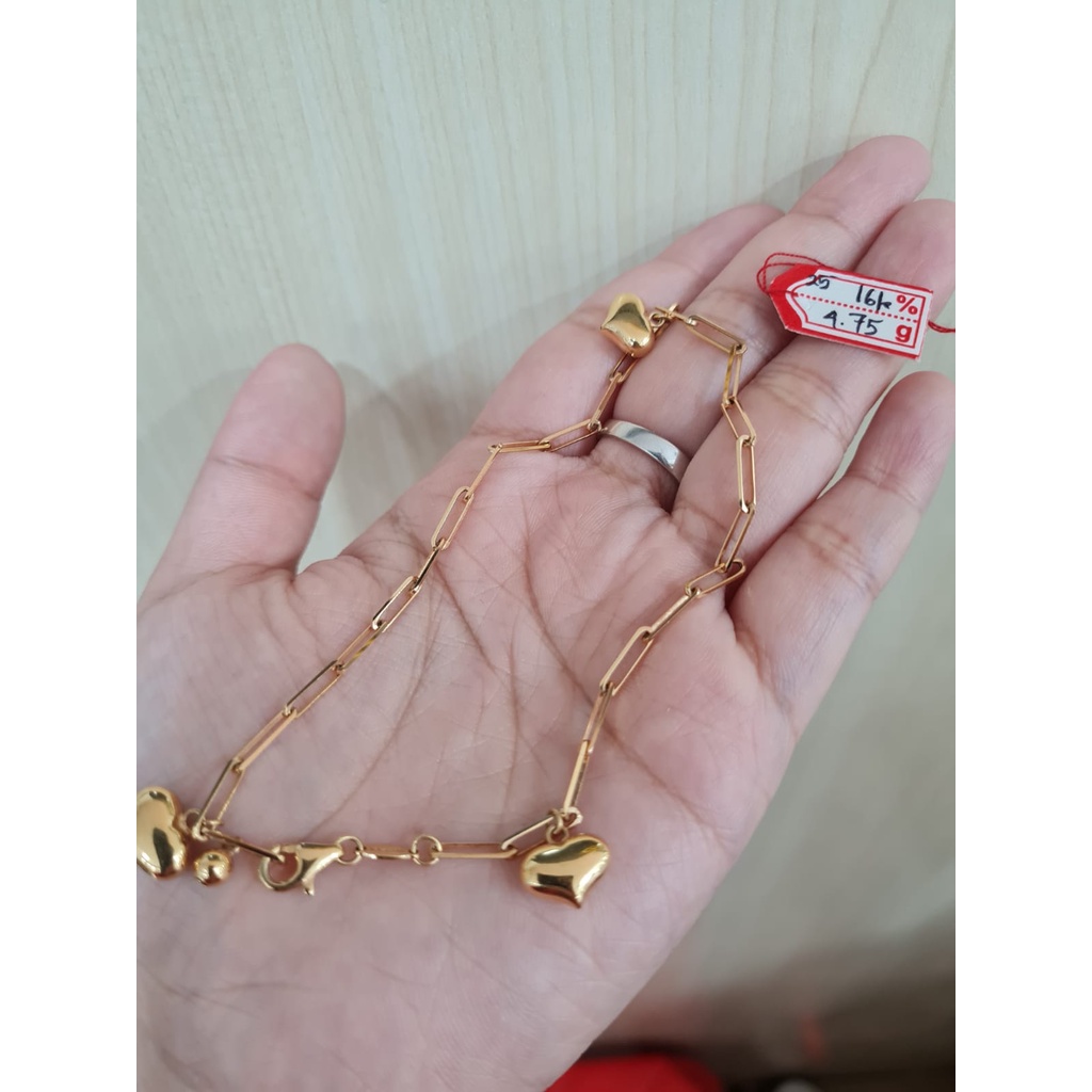 Gelang Kaki Paperlina Emas Kadar 16k 70% 700