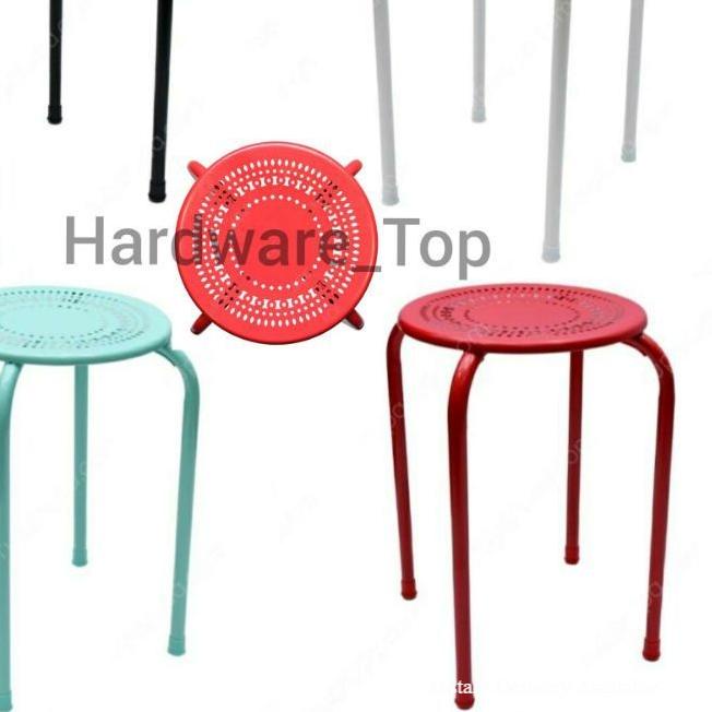 ➻ Kursi Cafe Bulat Minimalis Full Besi / Kursi Tamu / Bangku metal Minimalis serbaguna ✥