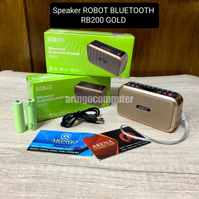 Speaker ROBOT BLUETOOTH RB200 GOLD