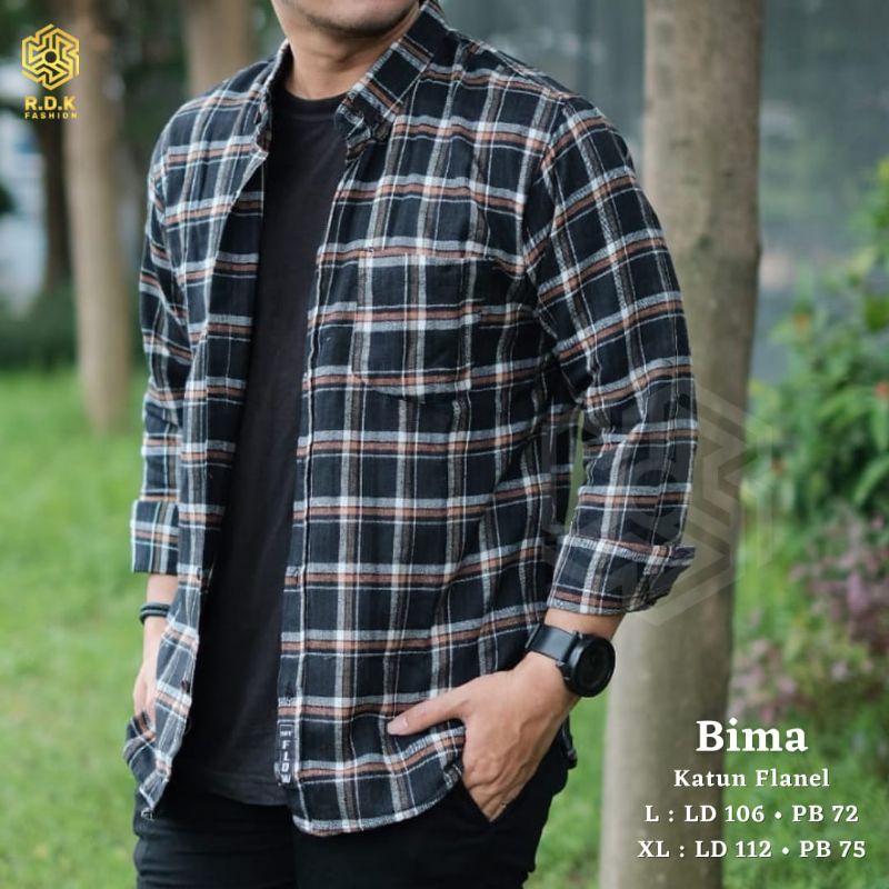 FLANEL Panjang Motif Kotak By RDK | Kemeja Flanel Lengan Panjang