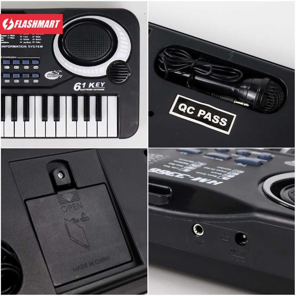 Flashmart Digital Electronic Keyboard 61 Keys - MQ-6106