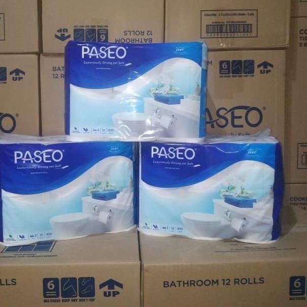 ➳ Tissue toilet Paseo 12 rolls 3 ply / tissue bathroom paseo / tissue toilet paseo non embossed 12 r