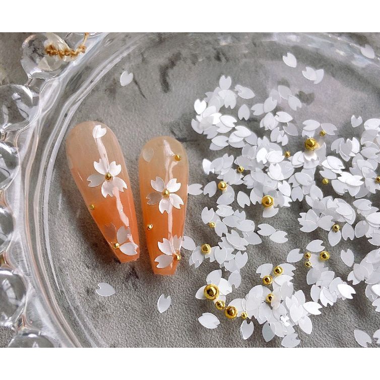 HIASAN KELOPAK BUNGA SAKURA ULTRA THIN TIPIS UNTUK DEKORASI NAILART WEDDING NAILS / DEKORASI KUKU BUNGA TIMBUL KELOPAK BUNGA ULTRA TIPIS NAIL ART