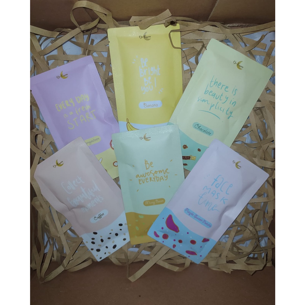 DELUNA MASKER 10gr/ Masker Wajah Bubuk/ DELUNA SRCUB Lulur Badan By POUPEEPOU