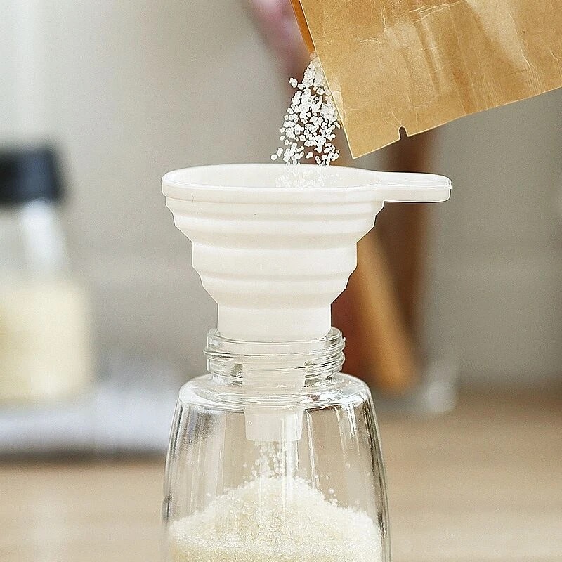 Corong Silikon Lipat Portable Air Minyak Karet Silicone Flexible Collapsible Mini Funnel - BUM