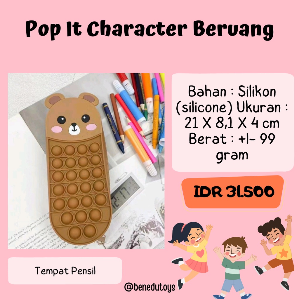 

(BENEDUTOYS) Tempat pensil pop it