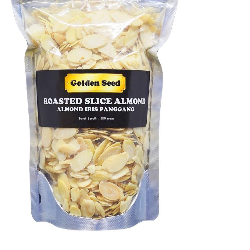 

☝ ALMOND IRIS PANGGANG 250 GRAM PREMIUM - ROASTED ALMOND SLICE 250 GR ✥