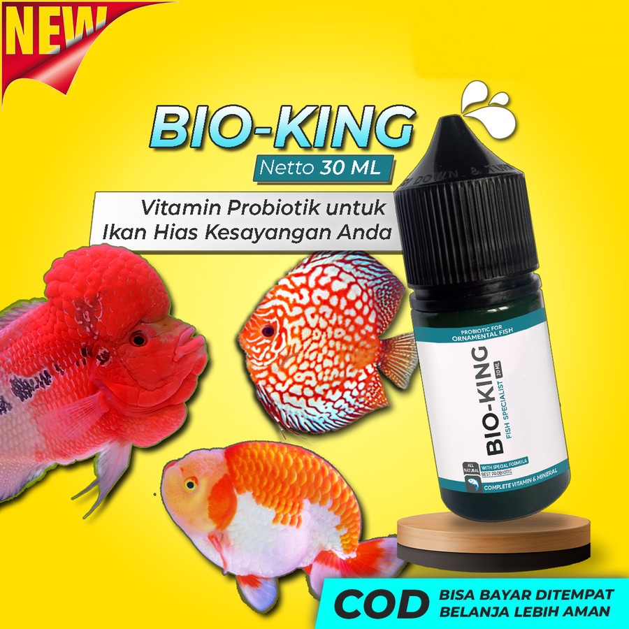 Vitamin Probiotik Ikan Louhan BIO-KING Discuss Koki Manfish Arwana 30ml
