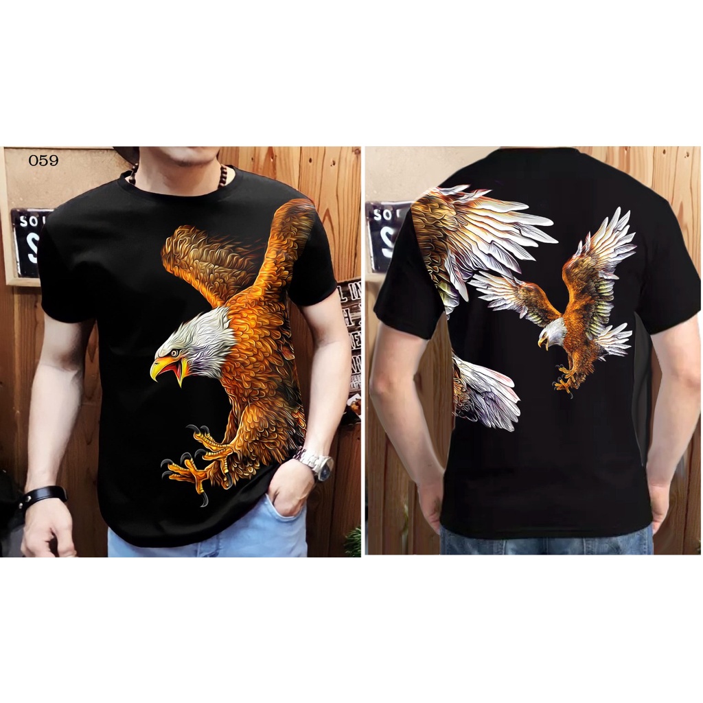 Kaos Distro Motif Elang Laut