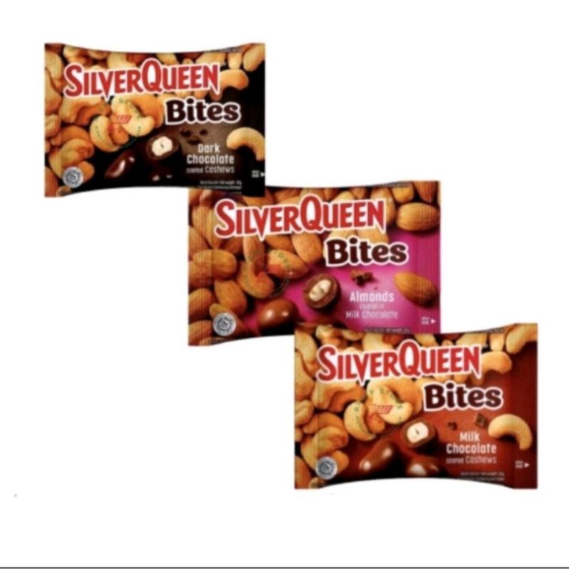 

Silverqueen Bites Dark Chocolate coated Cashews, Milk Chocolate