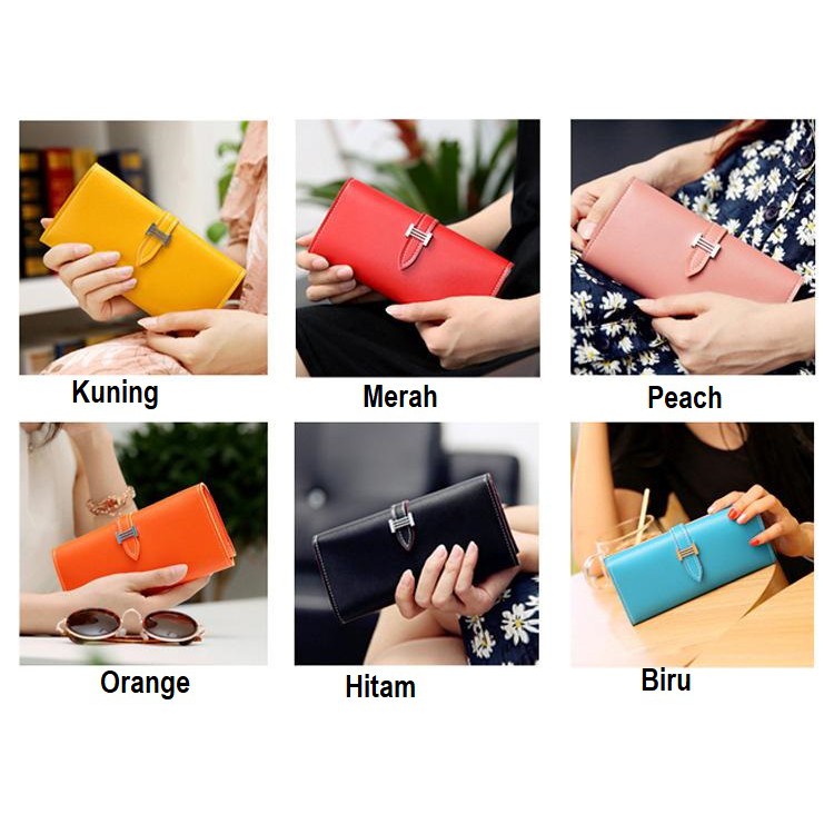 FYGALERY FYDP001 Dompet Lipat Koin Kartu Panjang Woman Fashion Purse Wallet Murah