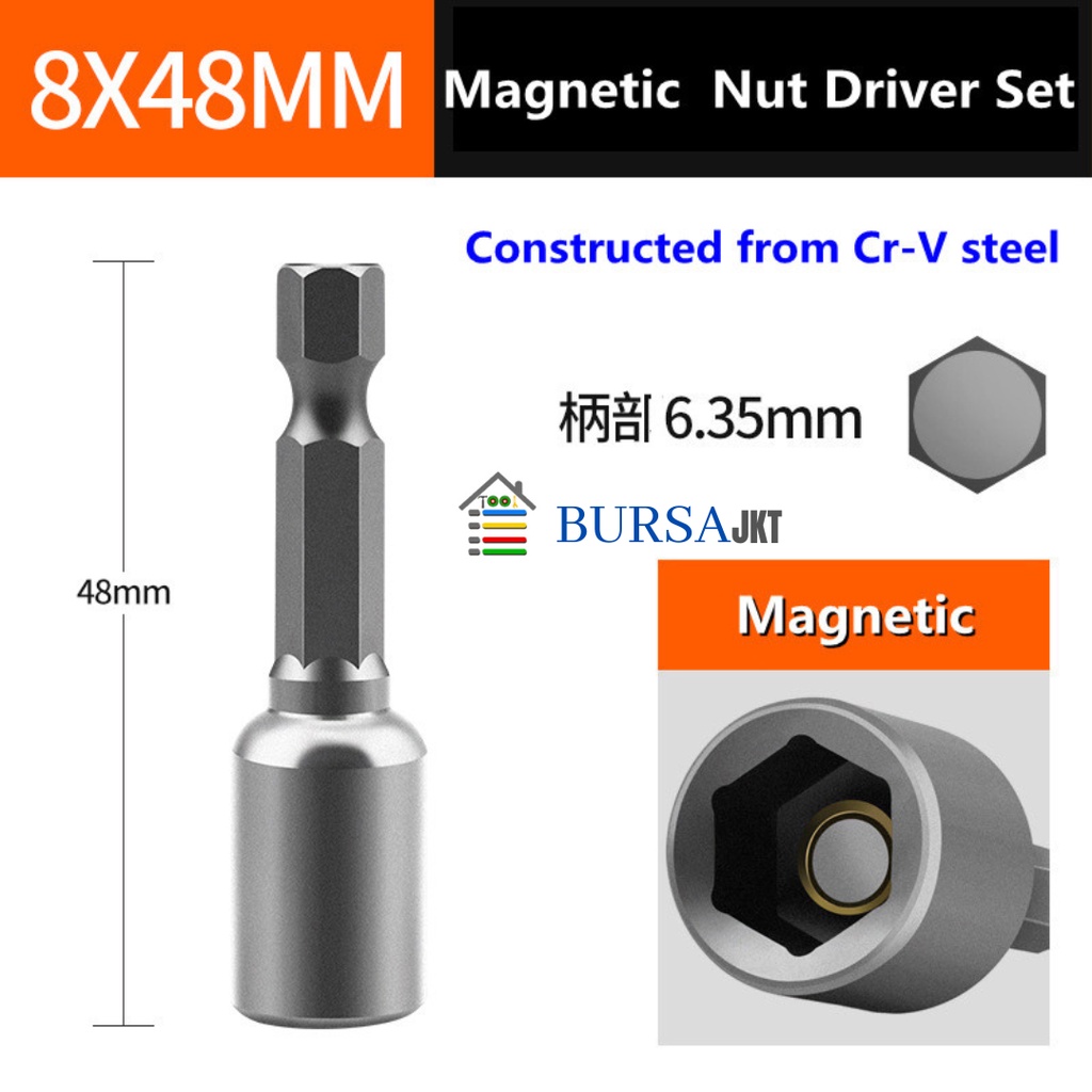 MAGNETIC HEX NUT /MATA BOR ROOFING 8 X 45MM