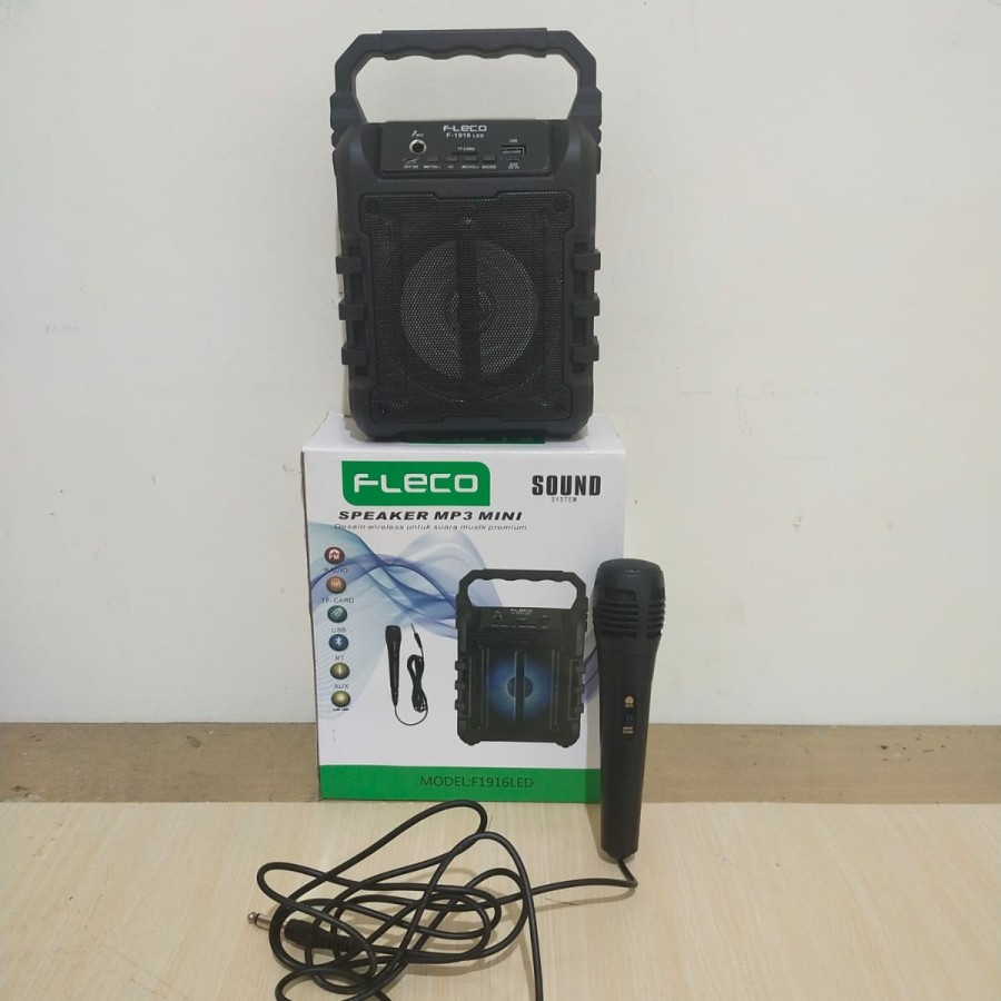 SPEAKER BLUETOOTH FLECO F-1916 LED KUALITAS TERBAIK