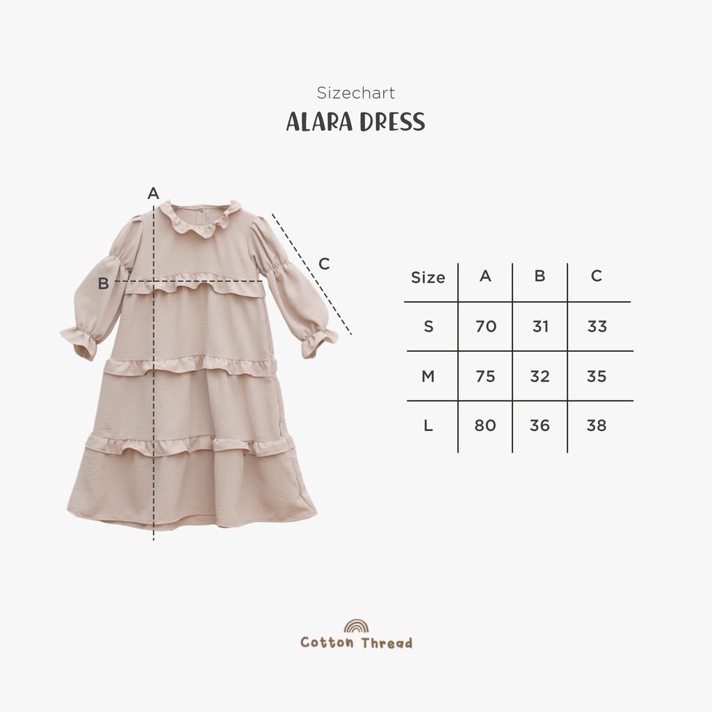 Alara Dress - Gamis Anak - Eid Collection - Cottonthread