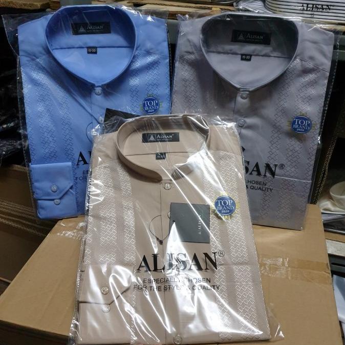 Sale Baju Koko Alisan lengan panjang original ukuran 15,5 (L) /BAJU KOKO PRIA/BAJU KOKO DEWASA/BAJU 