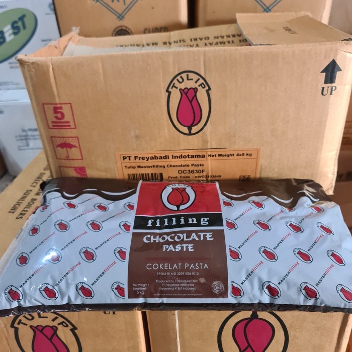 

Tulip Chocolate Master Filling 5Kg - Selai Coklat Pasta 5 Kg