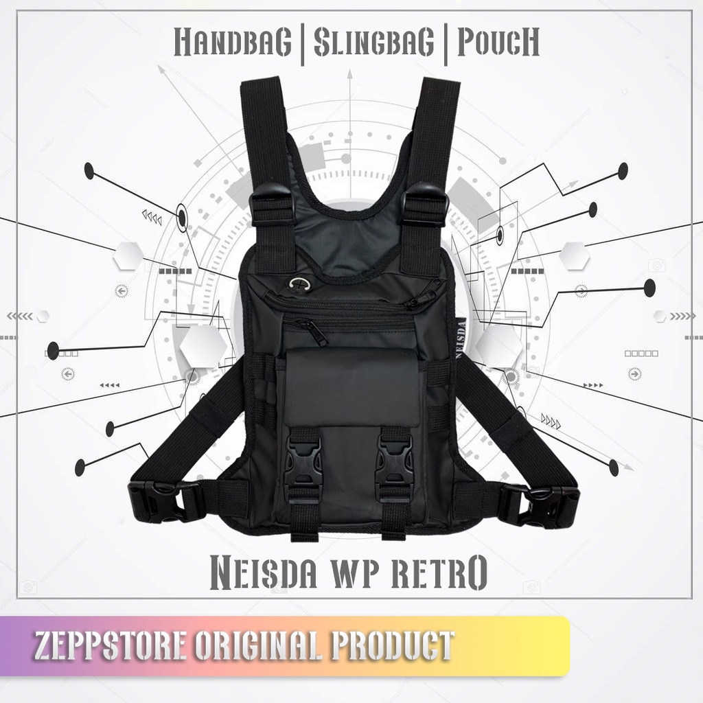 TAS DADA PRIA ANTI AIR NEISDA - TAS DADA PRIA TACTICAL - HITAM ORIGINAL NEISDA WATERPROOF - TAS DADA