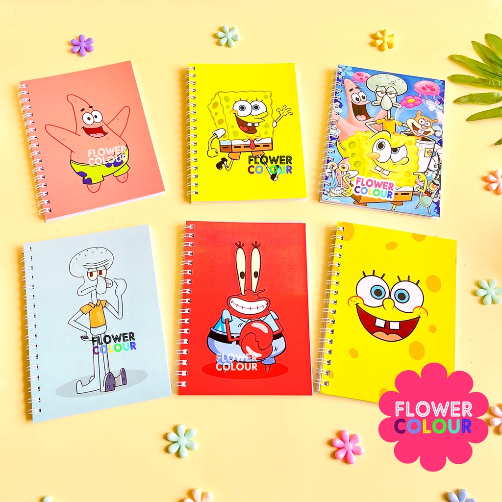 Buku Notebook Karakter Spongebob / Notes Spongebob Pattrick Squidward