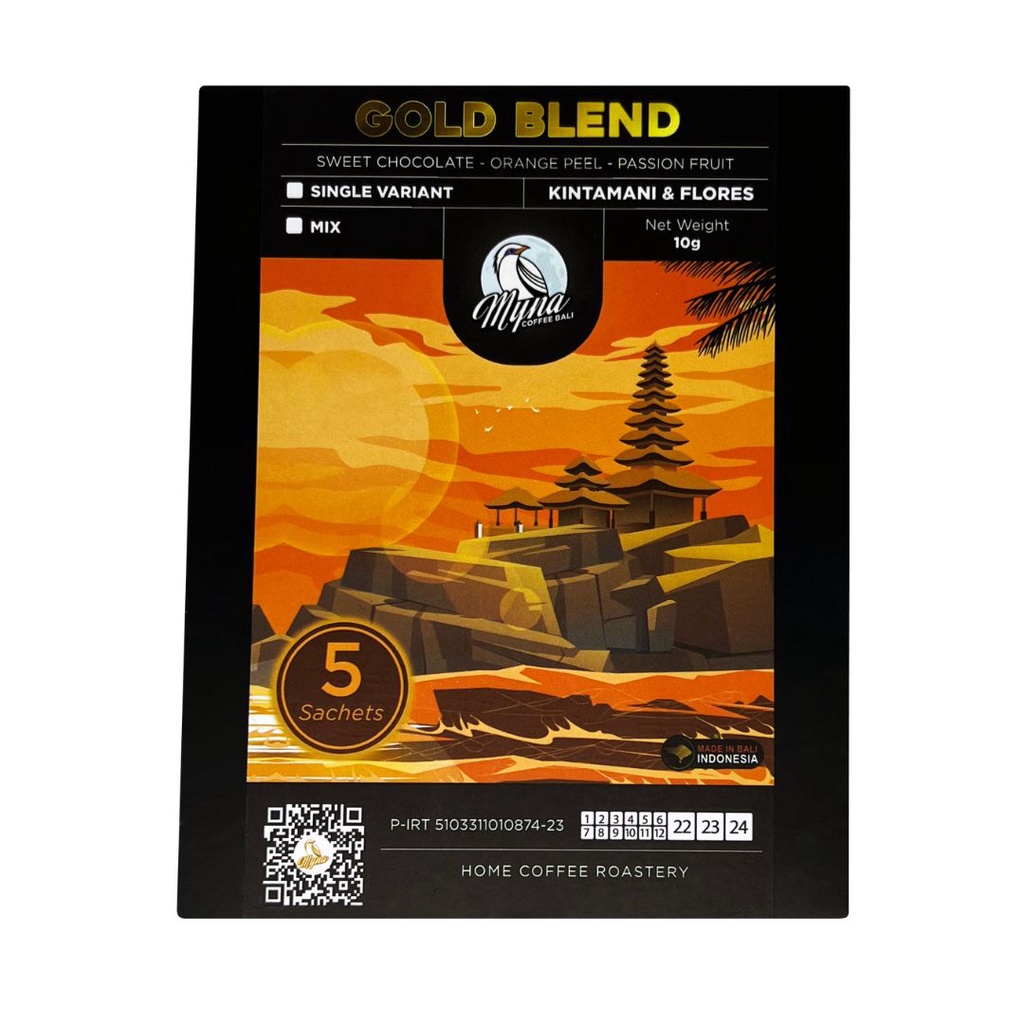 

Myna Coffee - PACKAGE GOLD BLEND - Kintamani & Flores