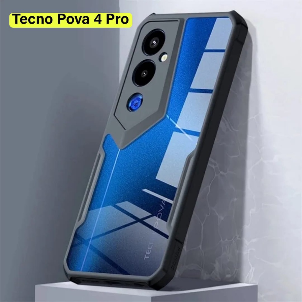 PROMO Paket 4IN1 Case For TECNO POVA 4 PRO SoftCase Fusion Free Tempered Glass Layar Warna &amp; Tempered Glass Camera &amp; Garskin Carbon