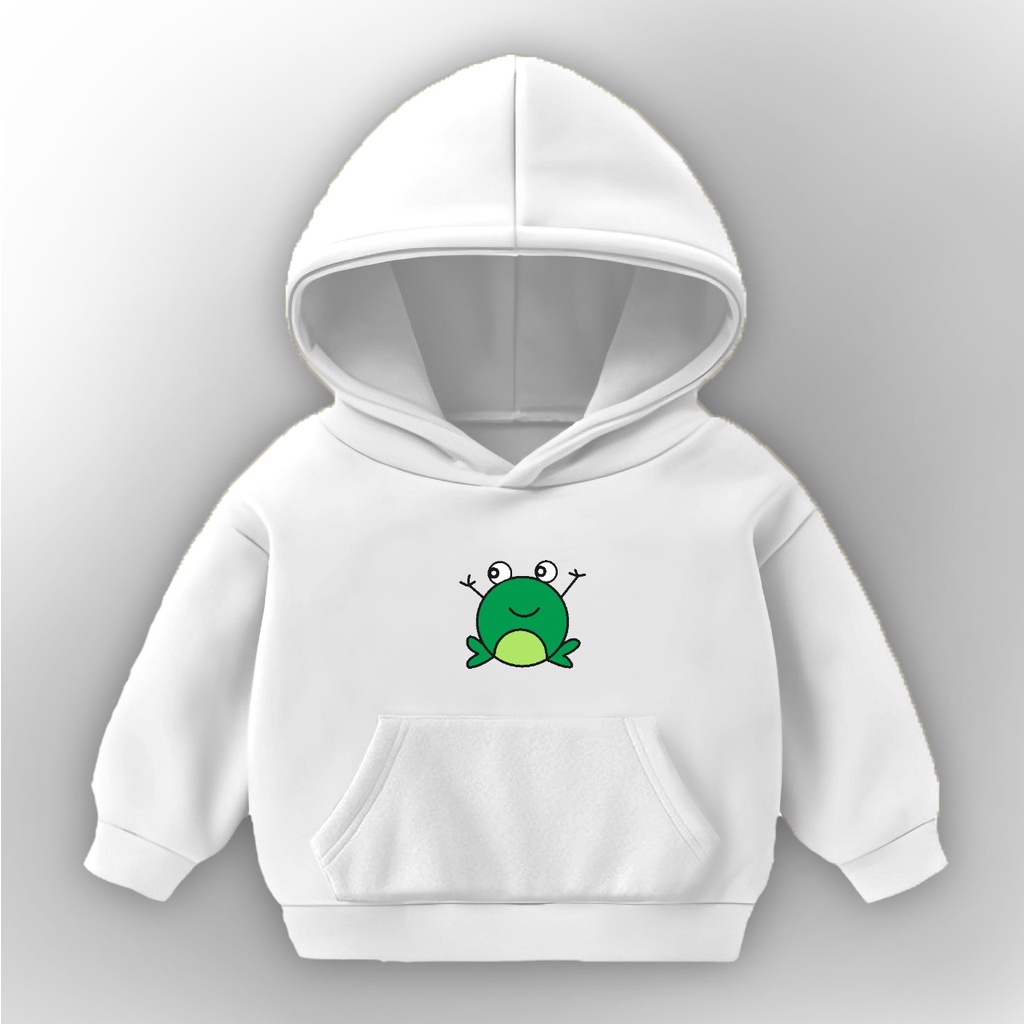 Hoodie Anak Gambar Kodok Untuk Usia 1-6 Tahun