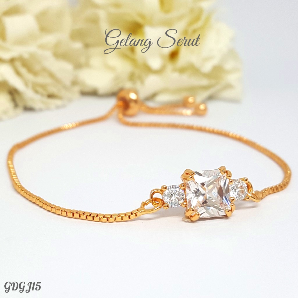 PGX Gelang Serut Xuping Aksesoris Wanita Fashion Korea Perhiasan Lapis Emas - R269