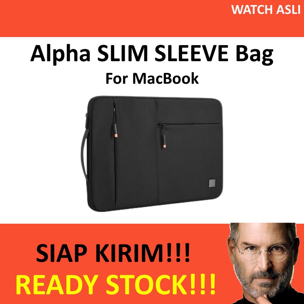 WIWU Tas Laptop MacBook Air Pro 13 15.6 16 Inch Alpha SLIM SLEEVE Bag