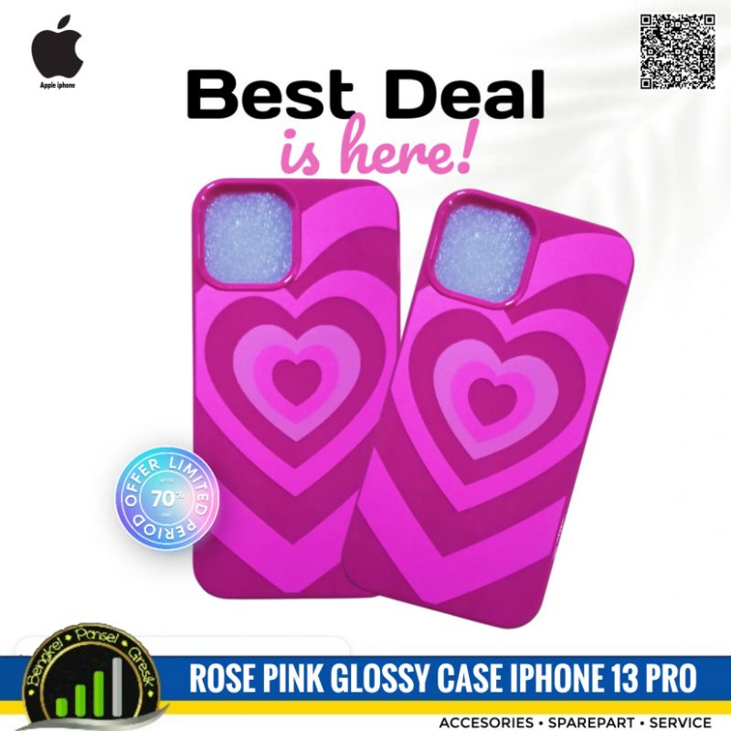 Rose Pink Glossy Case Iphone 13 Pro
