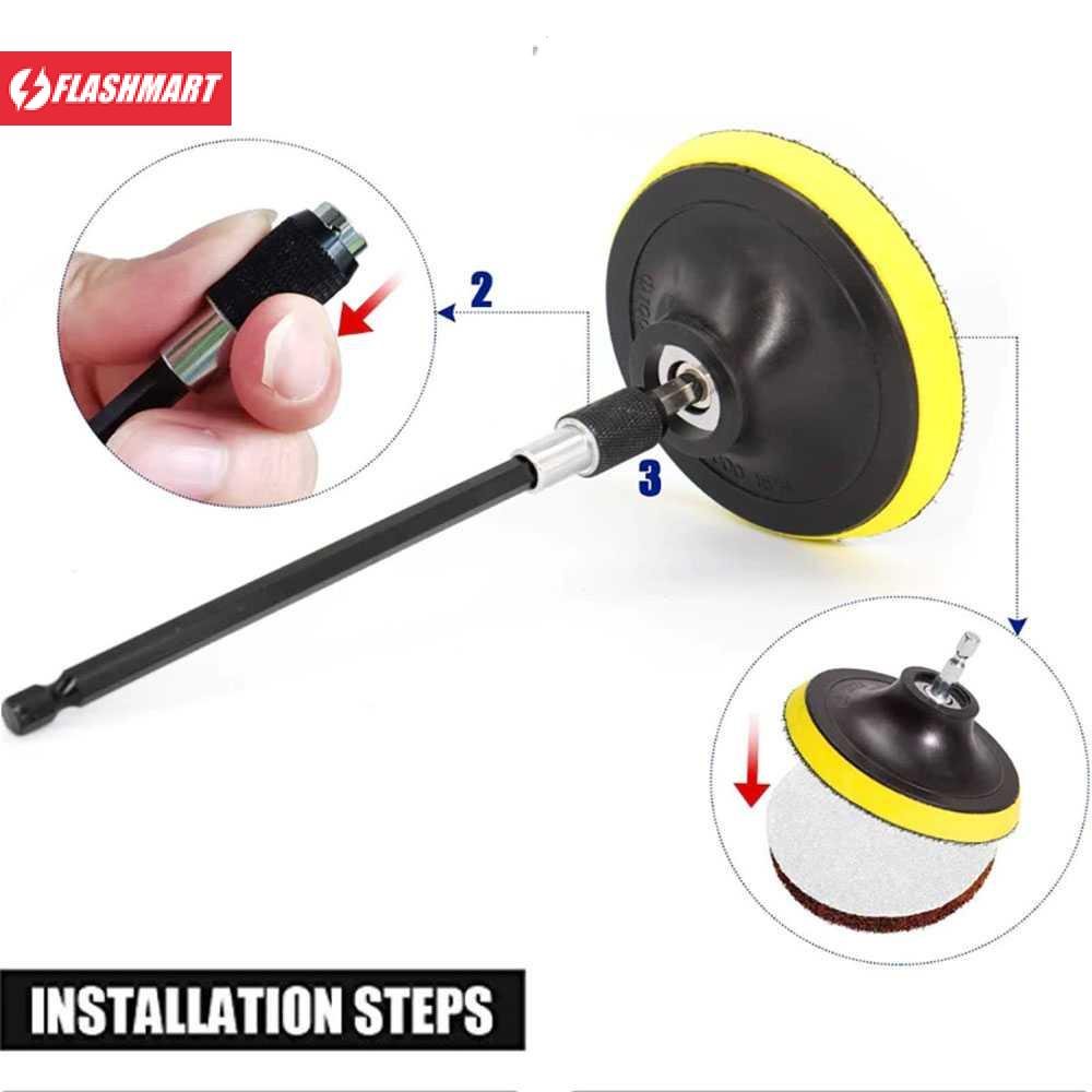 Flashmart Kepala Sikat Pembersih Brush Car Polisher Kit 15 PCS - UT760