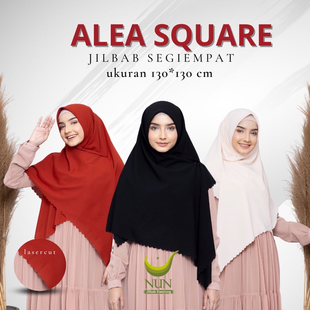 ALEA SQUARE NUN JILBAB / JILBAB SEGIEMPAT NON INSTAN DIAMOND SYAR'I