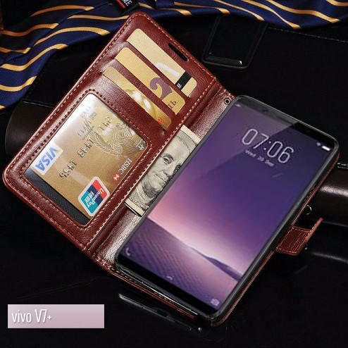 TA205 FLIP CASE VIVO V7 V7 V9 ORIGINAL WALLET COVER WITH CARD SLOT