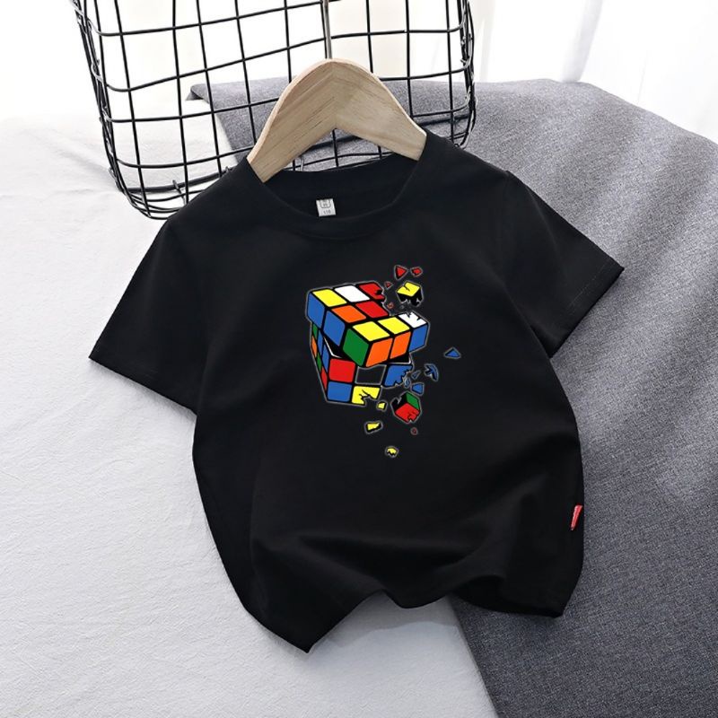 Kaos Anak Cowo/cewe Rubik Baju Anak Ideal Usia 2 Sampai 10 Tahun Kaos Distro Anak Laki Laki Kaos Anak Lengan Pendek