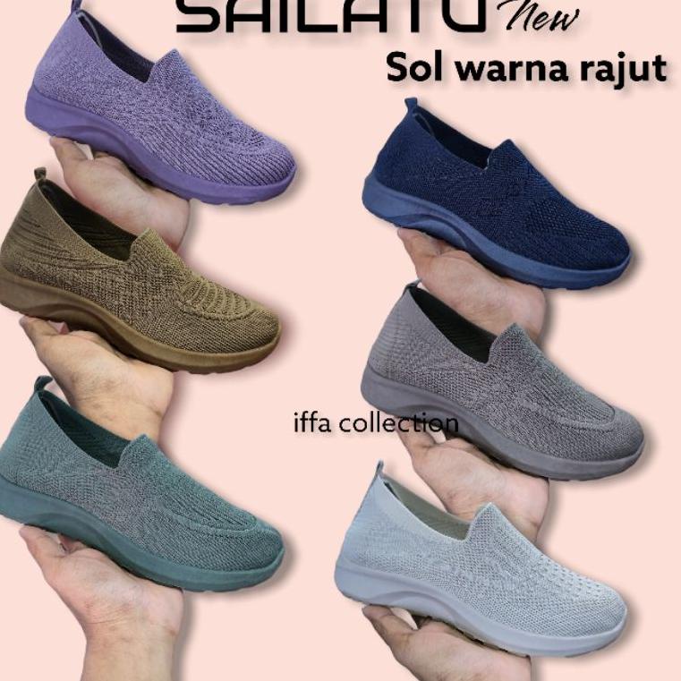 PALING DICARI sepatu rajut import sailatu new sol warna kerren redy di toko iffa